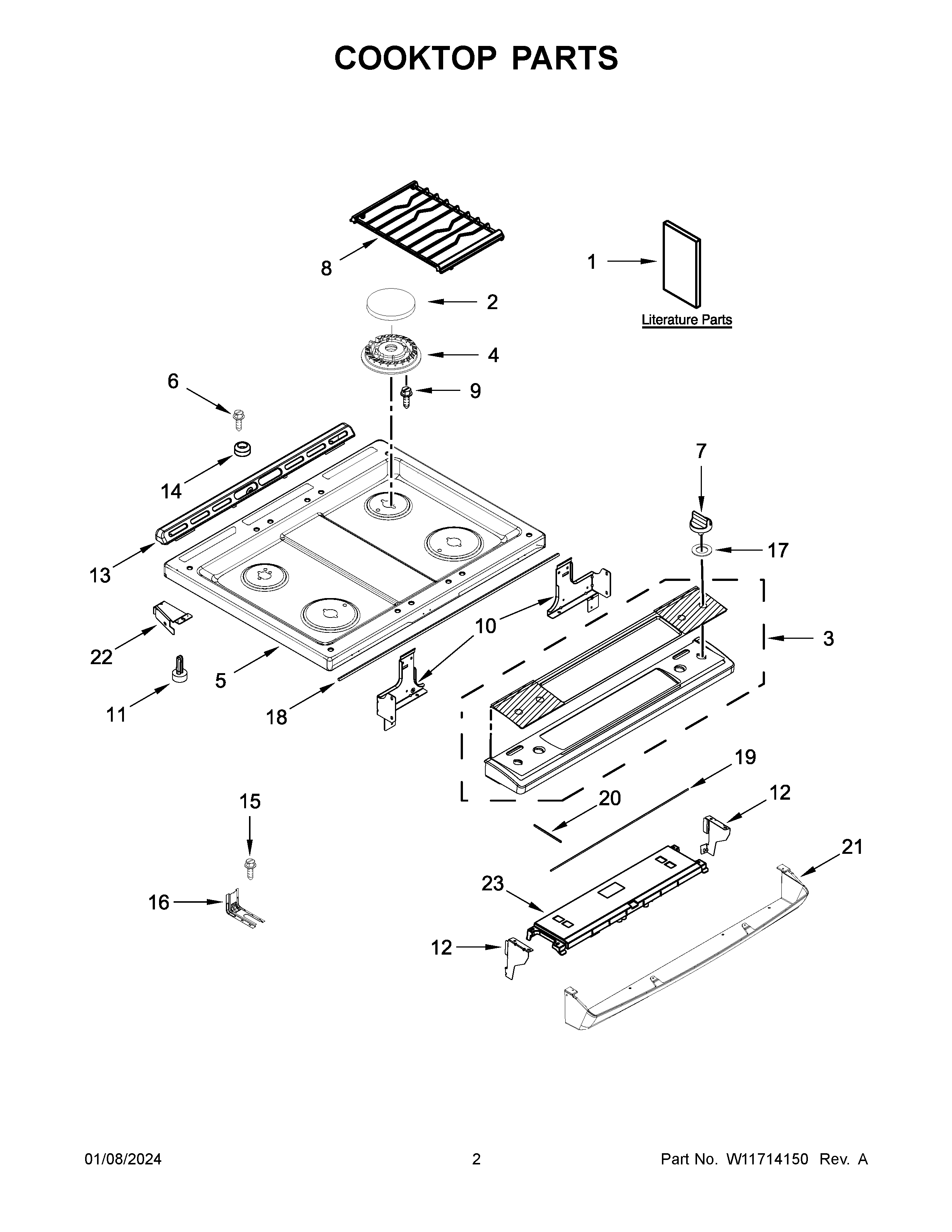Cooktop parts
