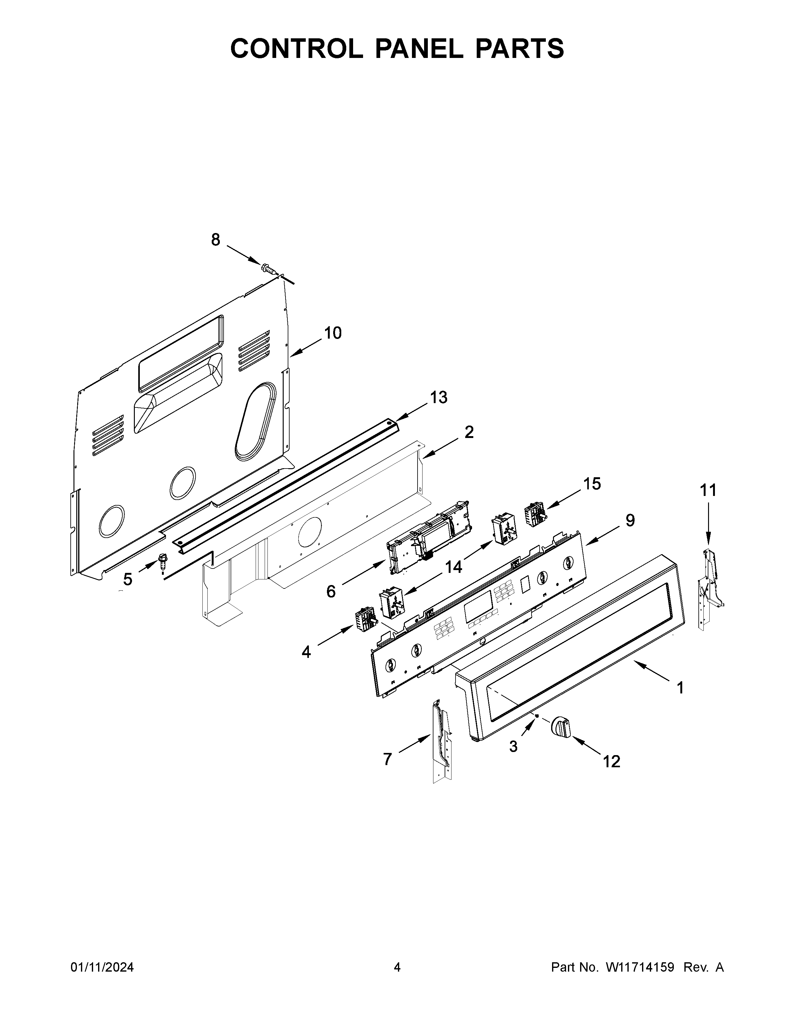 Control panel parts