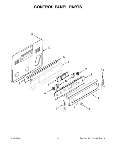 Control panel parts