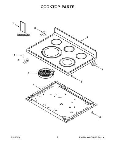Cooktop parts