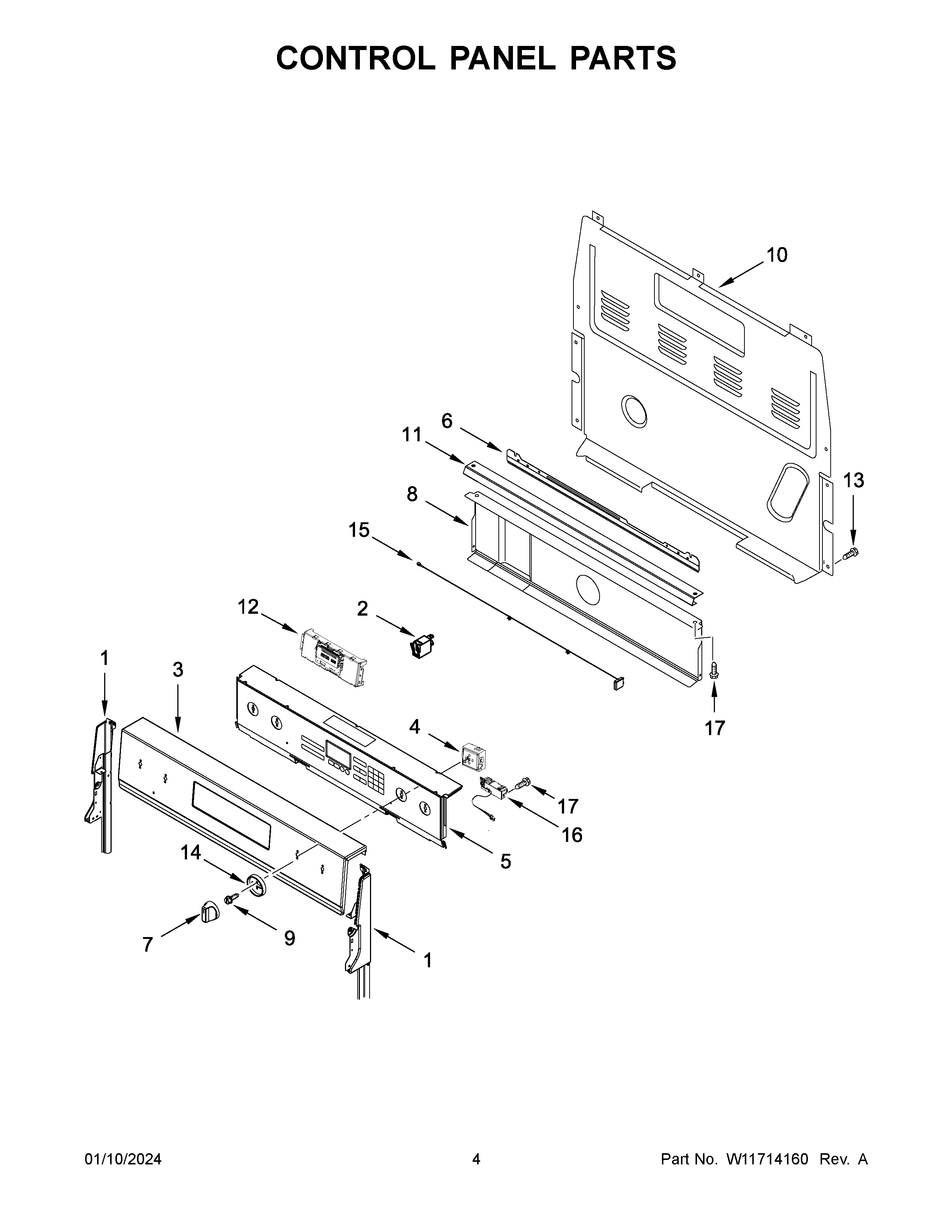 CONTROL PANEL PARTS