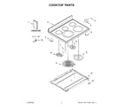 KitchenAid KFEG500EWH7 cooktop parts diagram