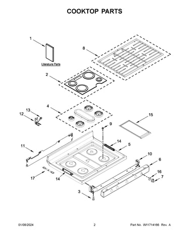 Cooktop parts