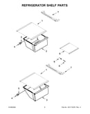 Refrigerator shelf parts