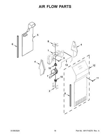 Air flow parts