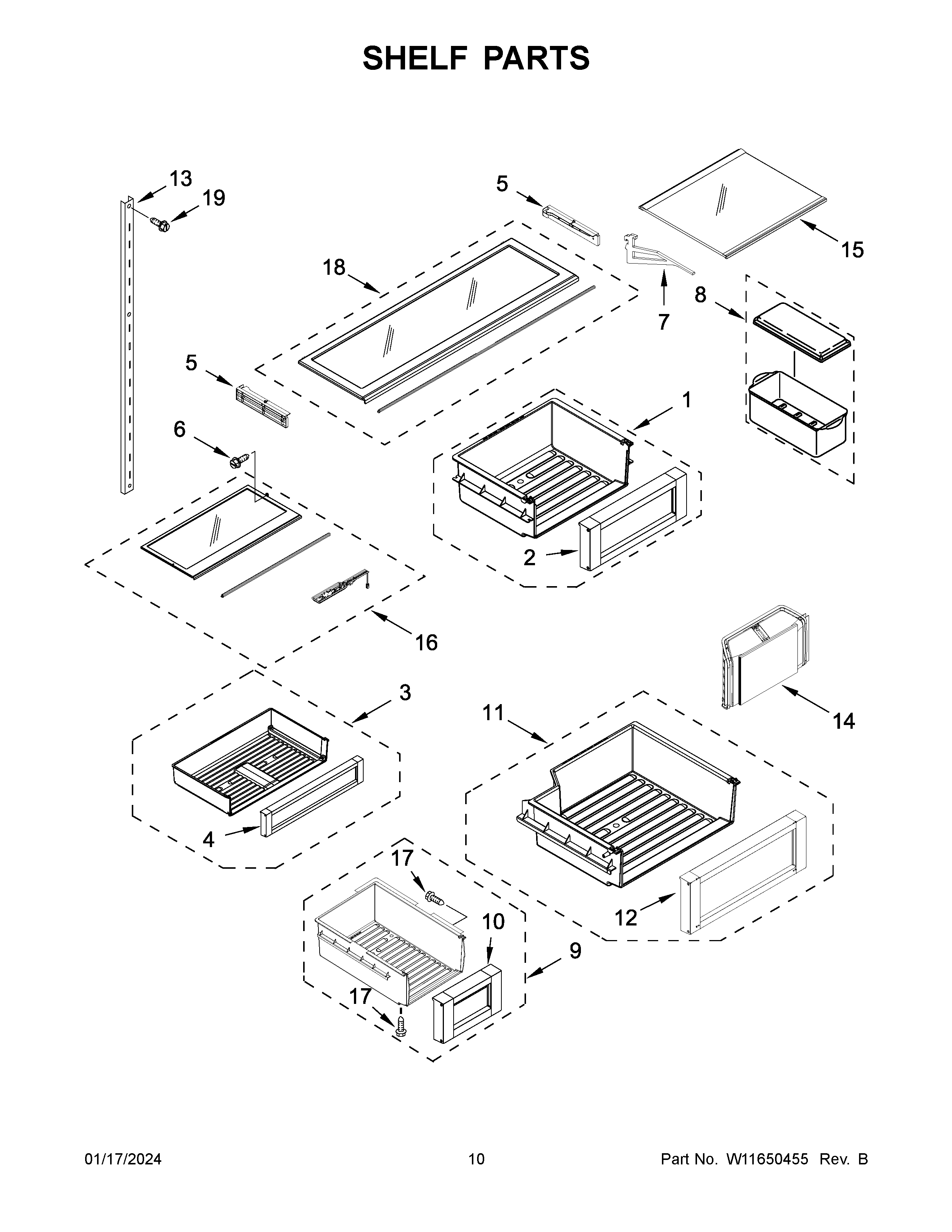 Shelf parts