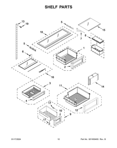 Shelf parts