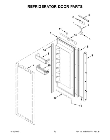 Refrigerator door parts