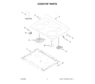 Whirlpool WFE550S0LW3 cooktop parts diagram