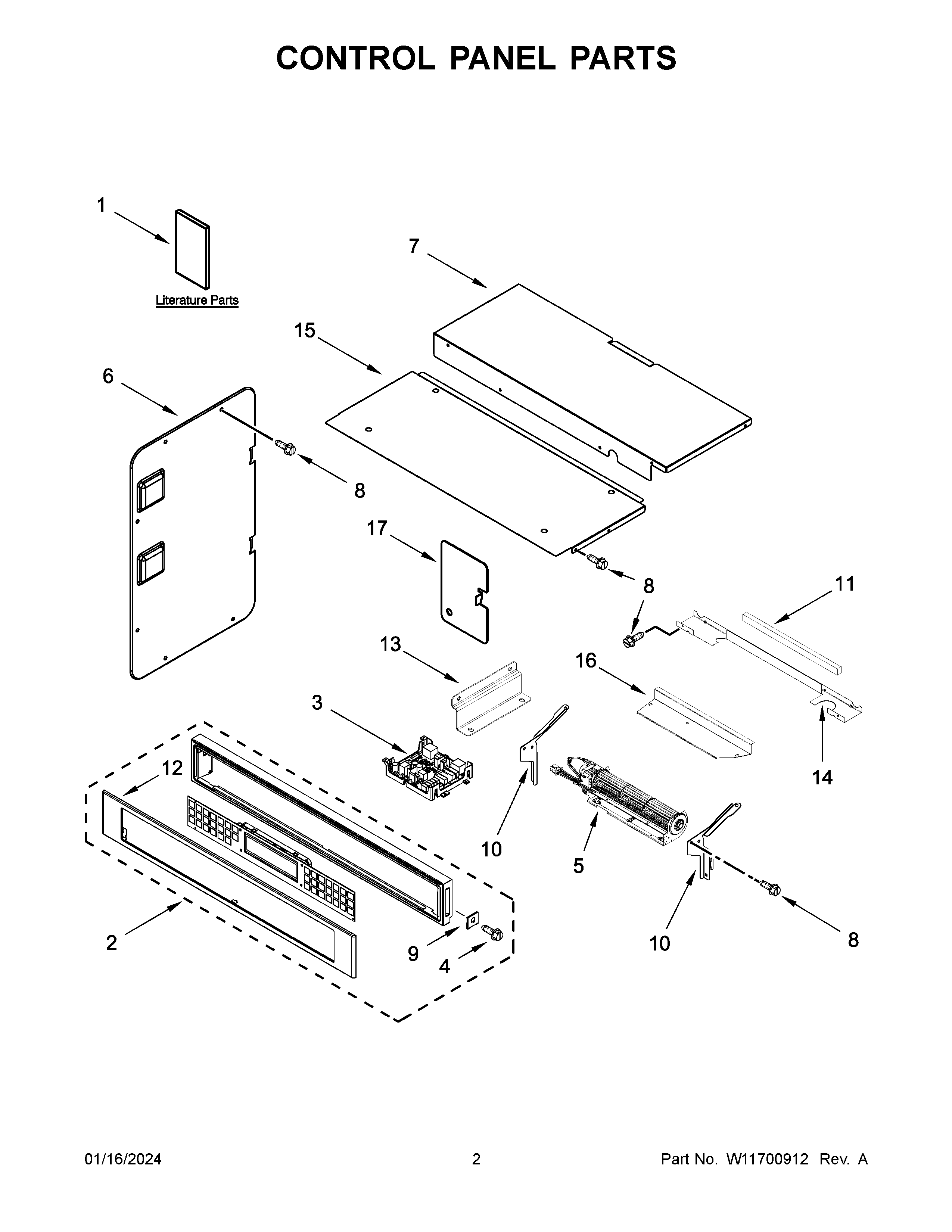 Control panel parts