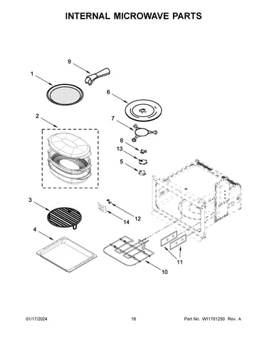 Internal microwave parts