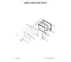 KitchenAid KOED530PBS00 upper oven door parts diagram
