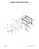 Lower oven door parts