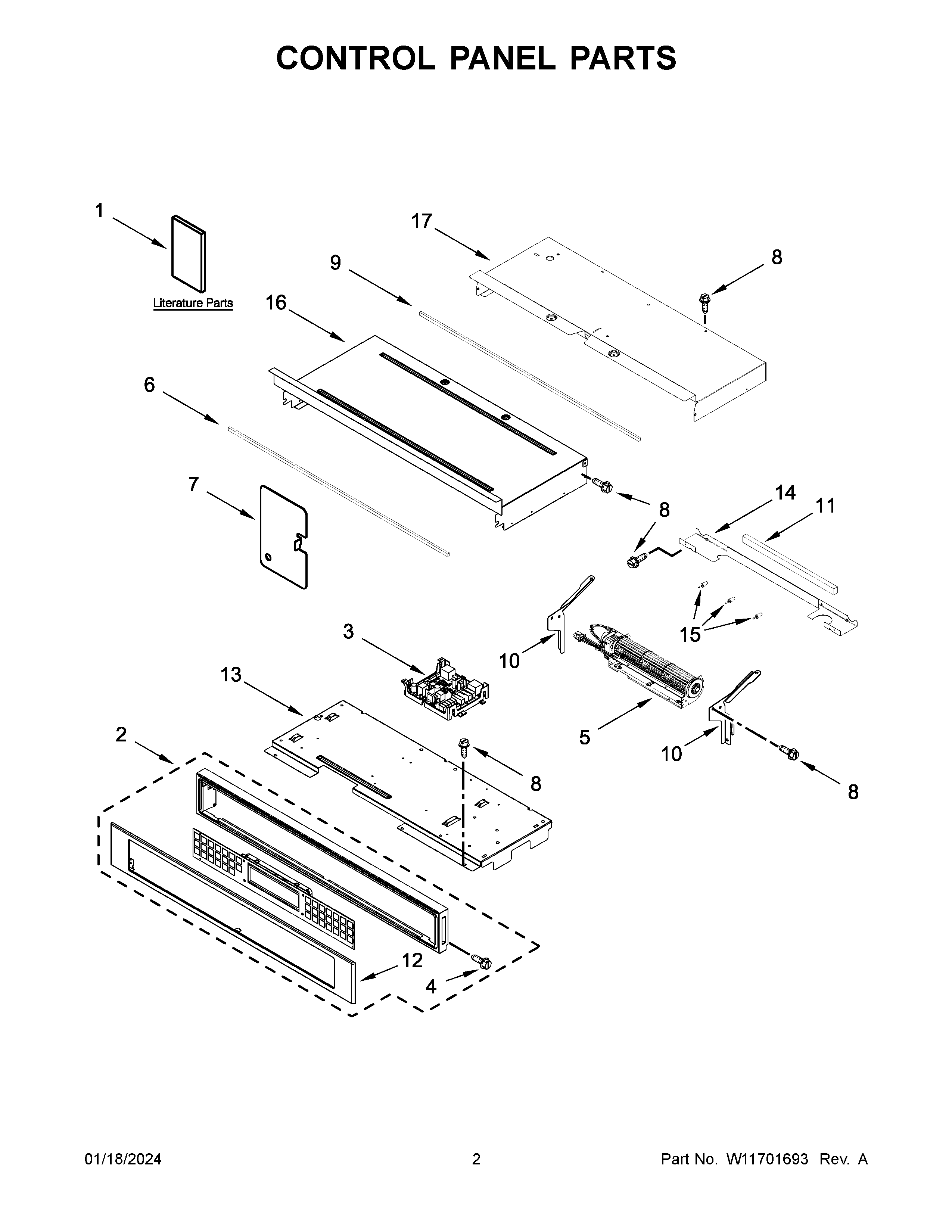 Control panel parts
