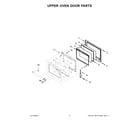 KitchenAid KOED527PBS00 upper oven door parts diagram