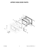 Upper oven door parts