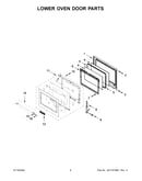 Lower oven door parts