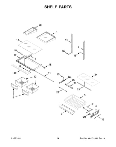 Shelf parts