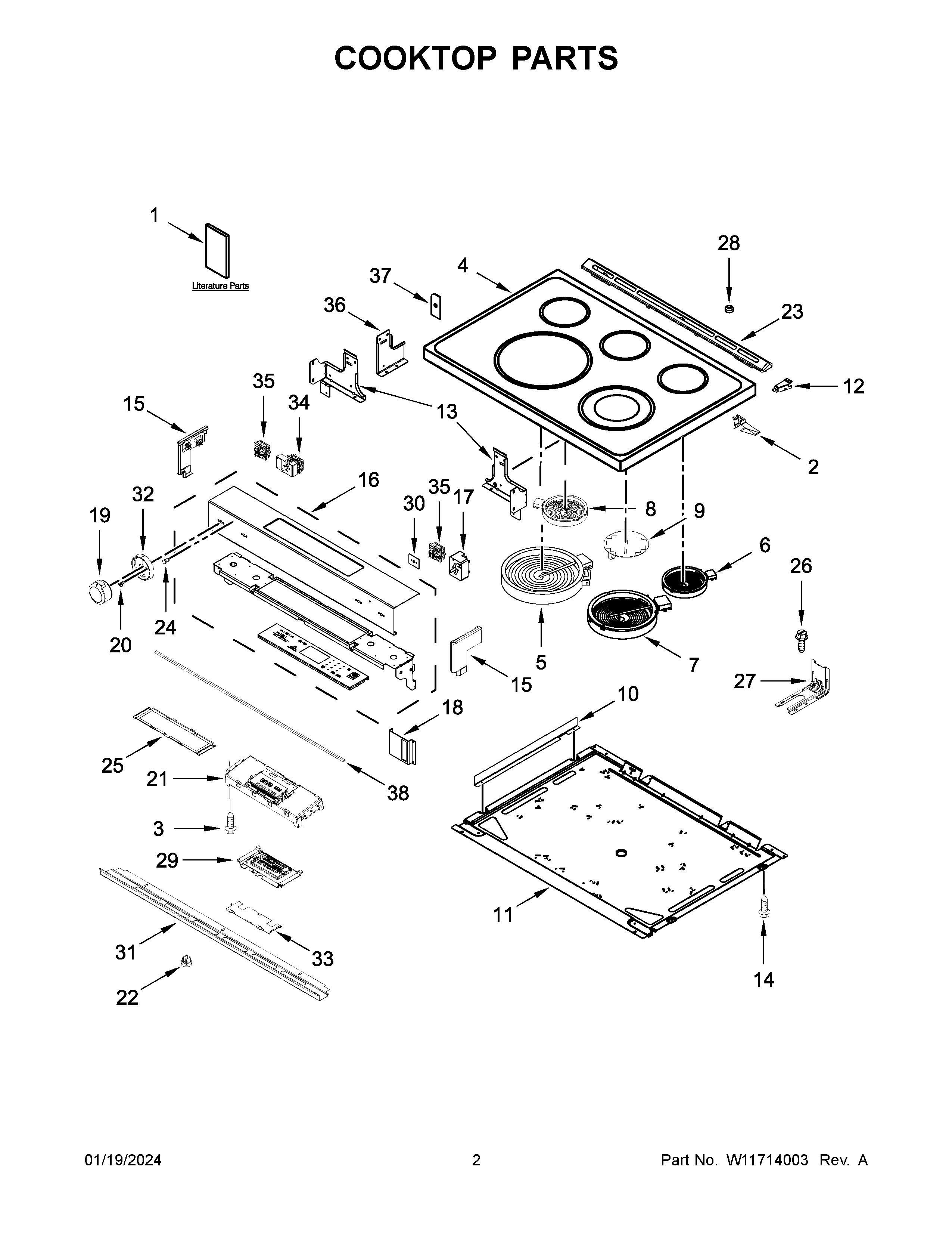 COOKTOP PARTS