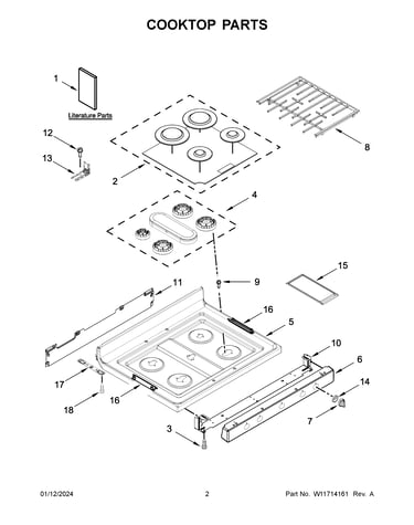 Cooktop parts