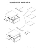 Refrigerator shelf parts