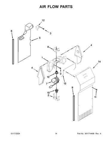 Air flow parts