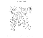 Whirlpool 8TWGD6622HW2 bulkhead parts diagram