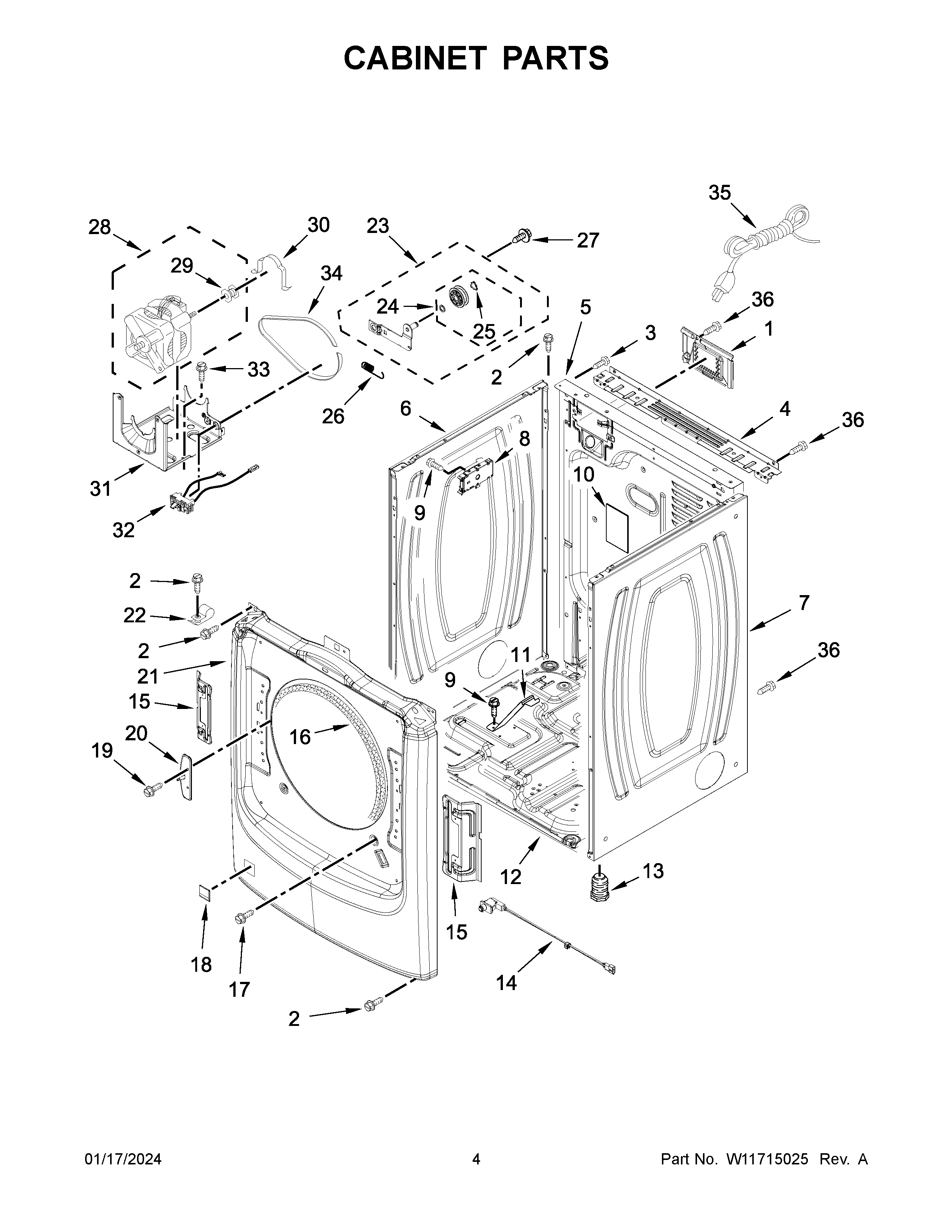 Cabinet parts