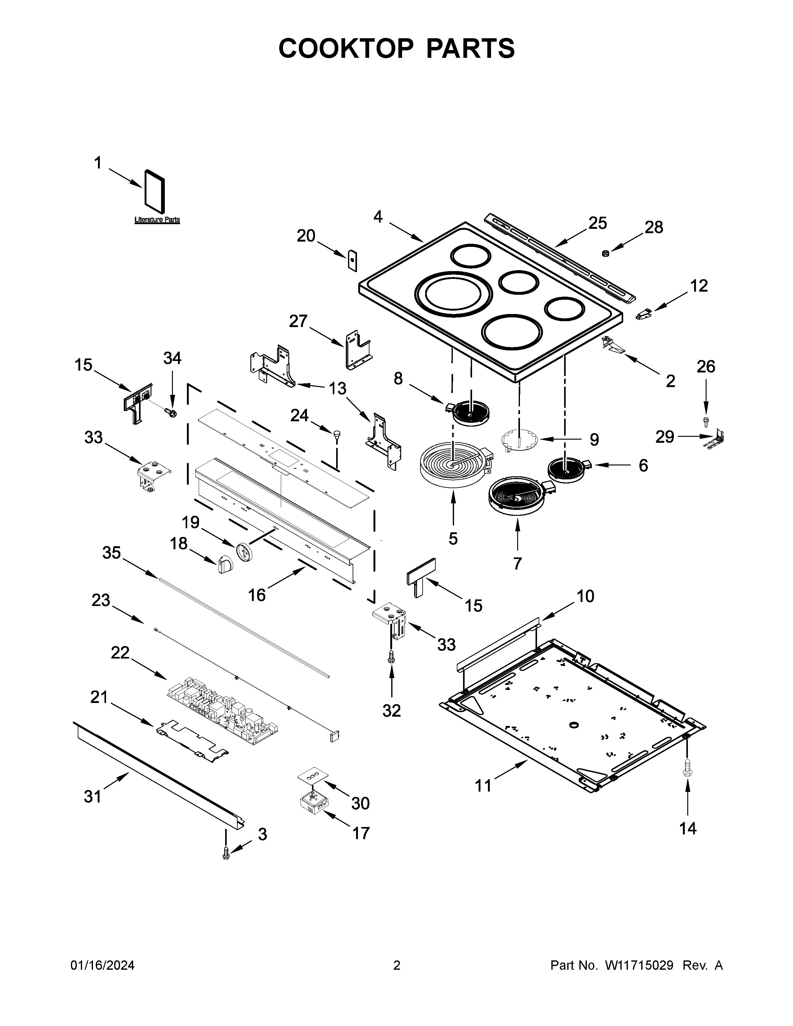 COOKTOP PARTS