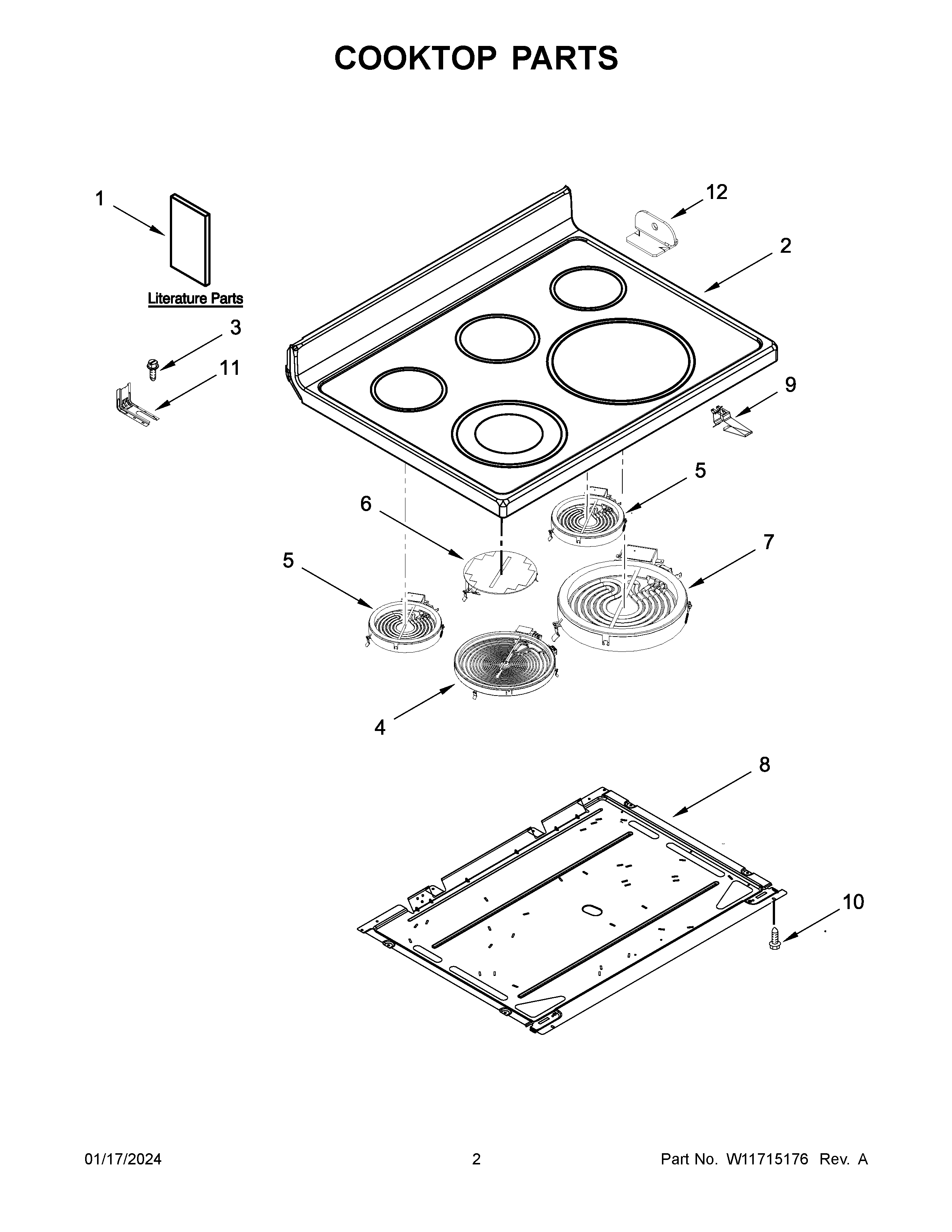 COOKTOP PARTS