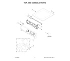 Maytag MGD5630HC4 top and console parts diagram
