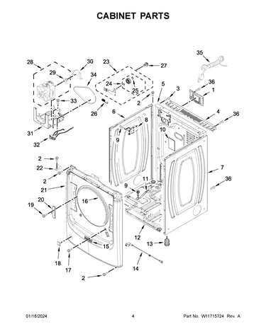 Cabinet parts
