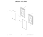 Whirlpool WRQA59CNKZ freezer door parts diagram