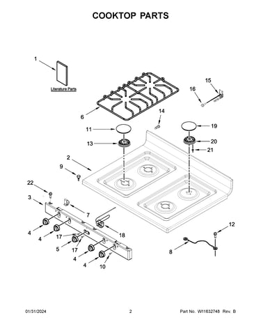 Cooktop parts