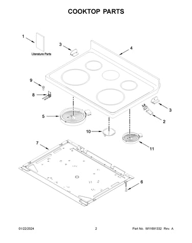 Cooktop parts