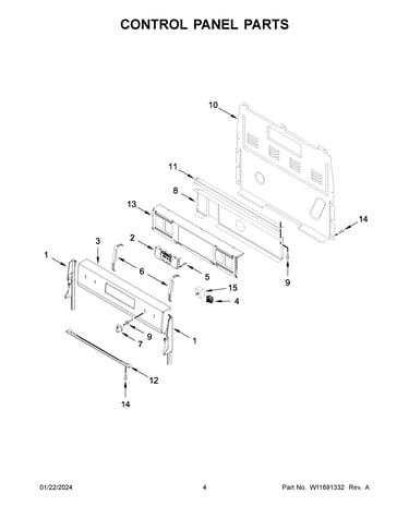 Control panel parts
