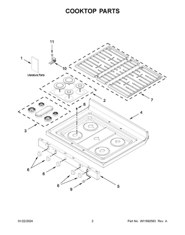 Cooktop parts