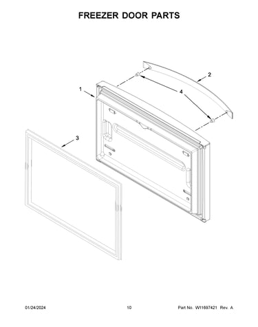 Freezer door parts