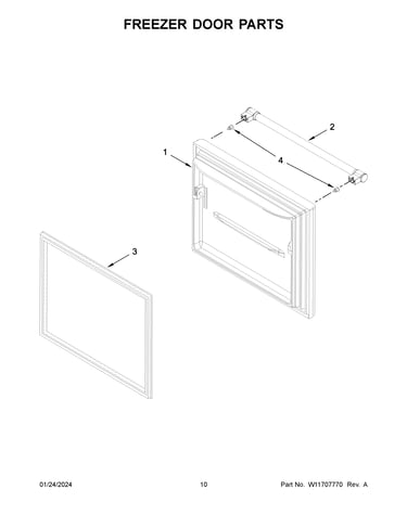 Freezer door parts