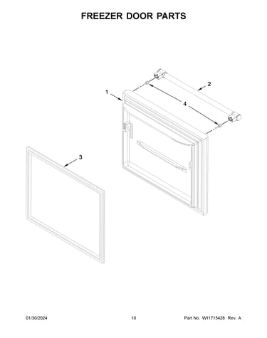 Freezer door parts