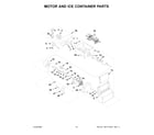 Whirlpool WRS331SDHM08 motor and ice container parts diagram