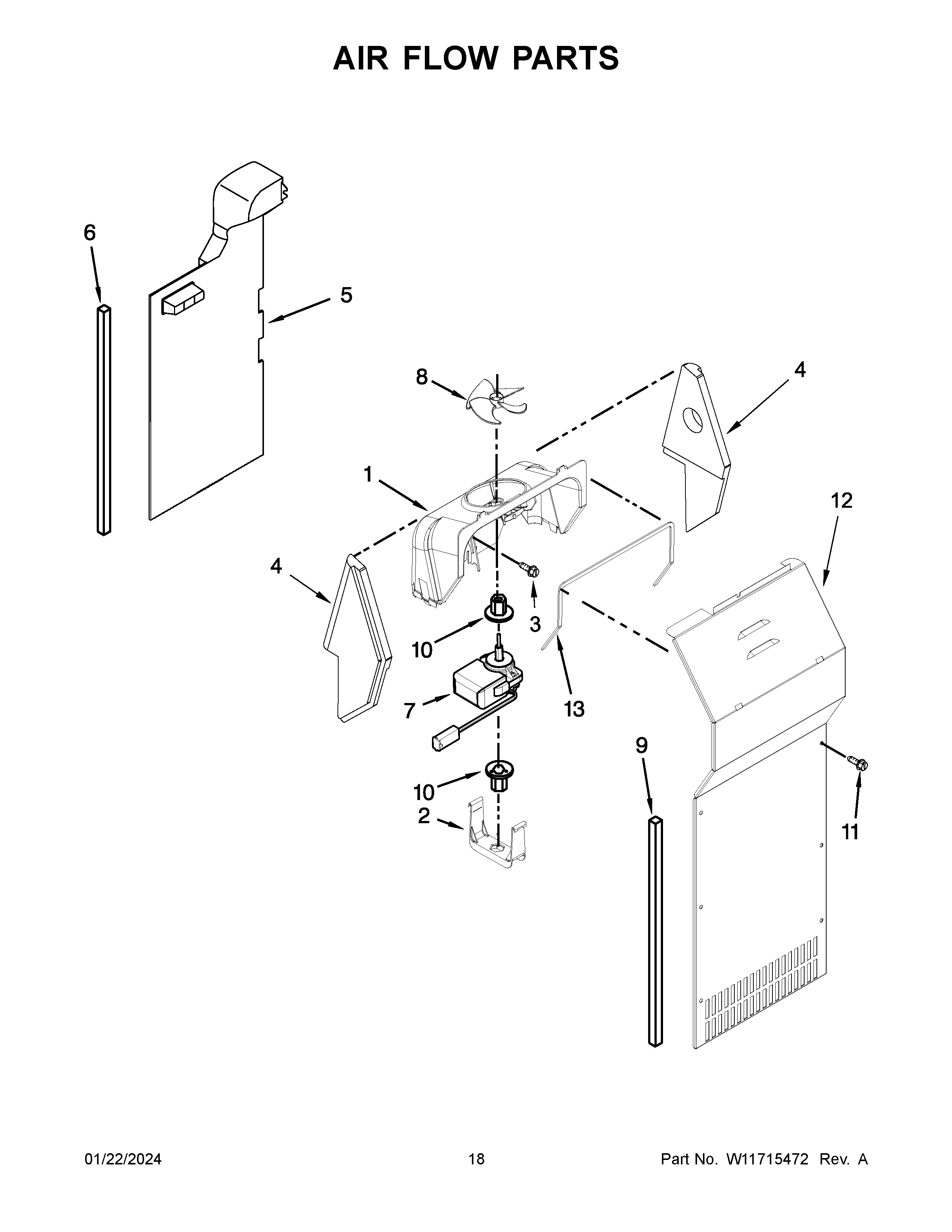 Air flow parts