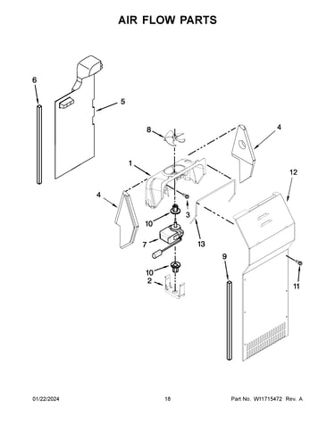 Air flow parts