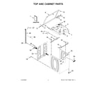 Maytag MVW5435PBK0 top and cabinet parts diagram