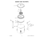 Maytag MVW5435PBK0 basket and tub parts diagram