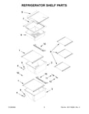 Refrigerator shelf parts