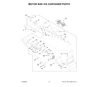 Whirlpool WRS335SDHM07 motor and ice container parts diagram