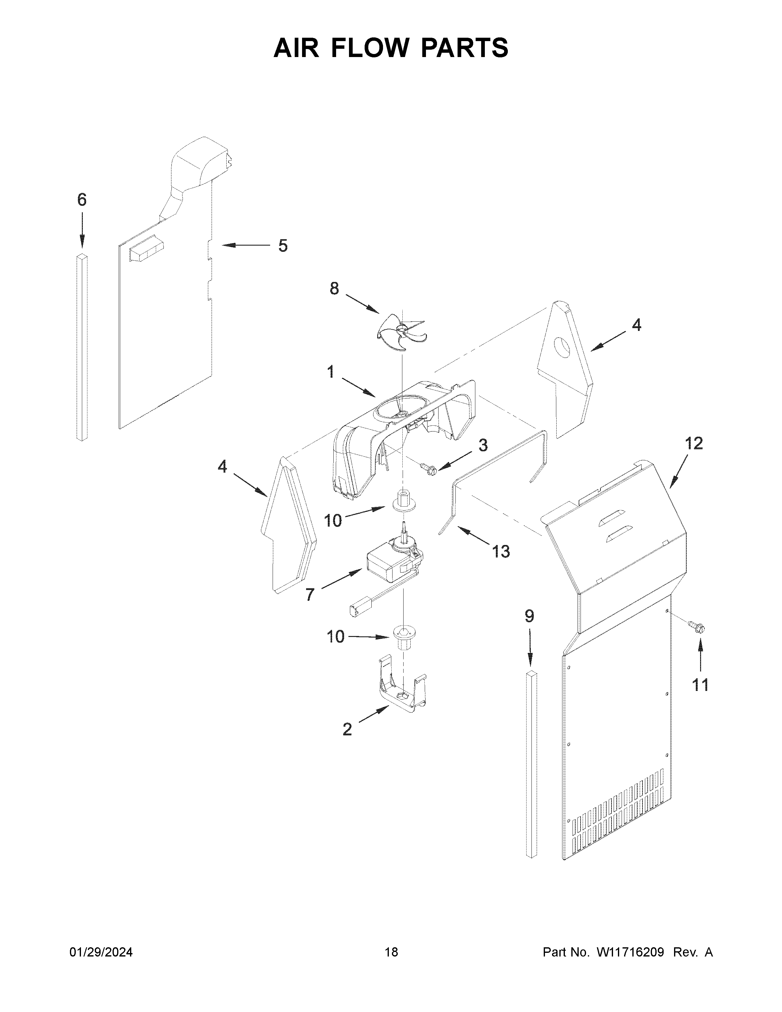 Air flow parts