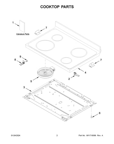 Cooktop parts