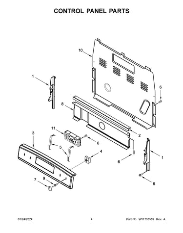 Control panel parts